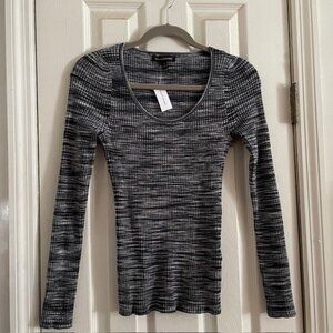 Banana Republic Womens Long Sleeve Crew Neck Blue Gray Sweater New with Tags